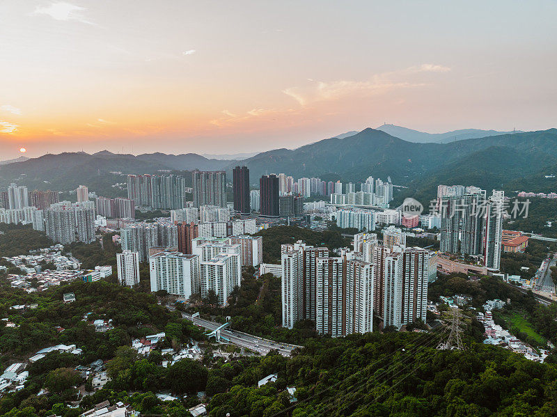 香港沙田地区的住宅大厦