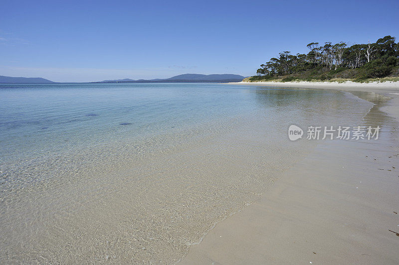 布鲁尼岛的海滩和大海，