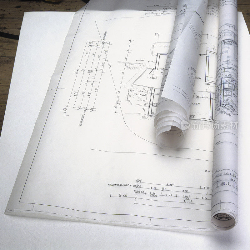 建筑计划和文件卷透明纸