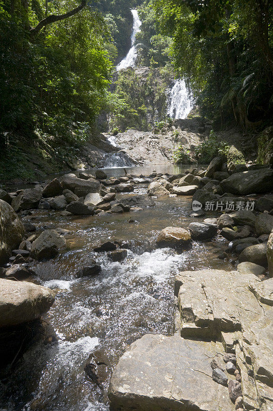 泰国甲米附近的华渡瀑布