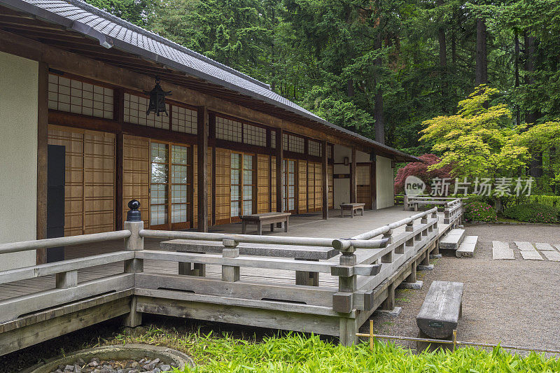 俄勒冈州波特兰的日本花园亭步道