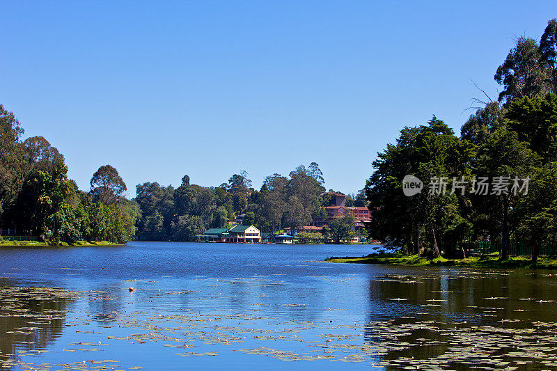 Kodaikanal，印度-湖和船屋