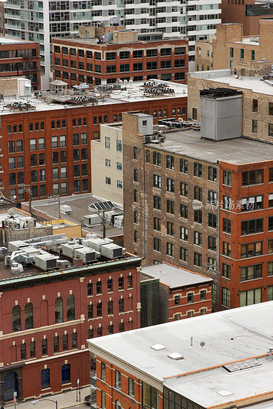 芝加哥阁楼公寓，仓库和工作室的近视图