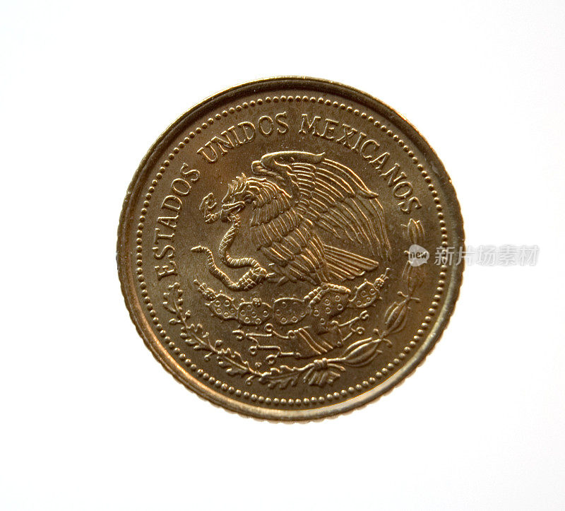 墨西哥比索硬币孤立
