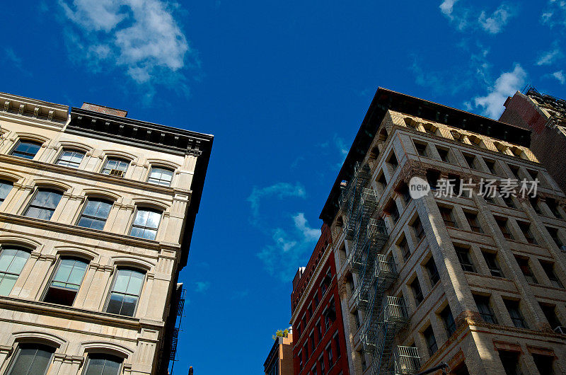 旧时尚建筑风格，SoHo，曼哈顿，纽约