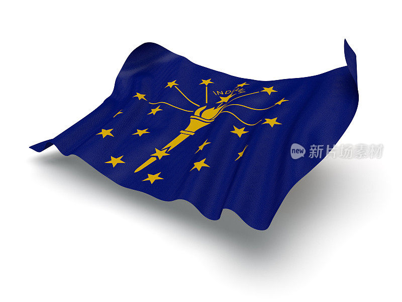 印第安纳州飘扬的旗帜(剪影小径)