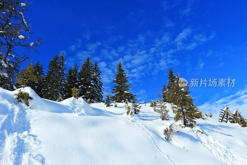 冬季在圣约翰-阿彭多夫Skiamade滑雪胜地