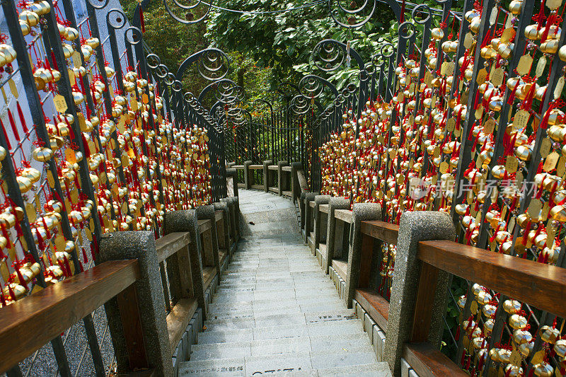 年台阶，文武寺，日月潭，台湾