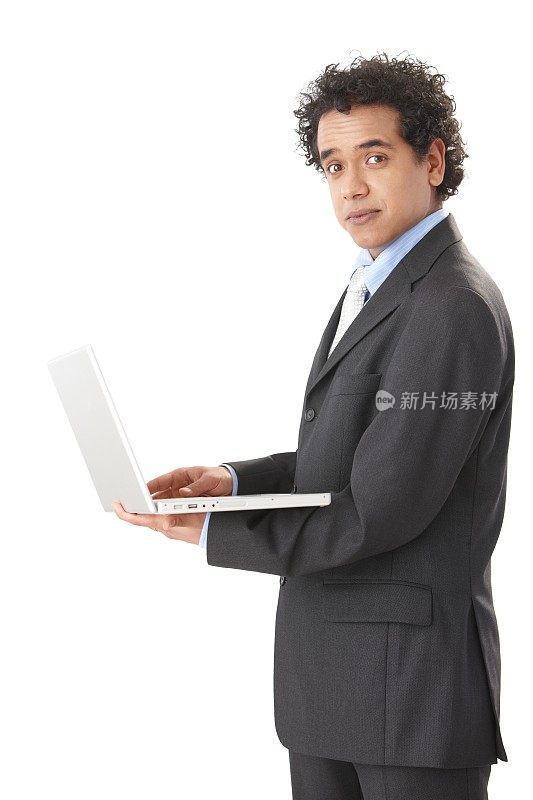 商人与笔记本电脑