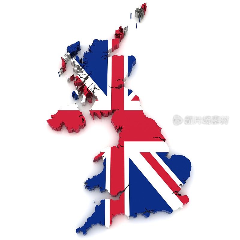 英国国旗的地图