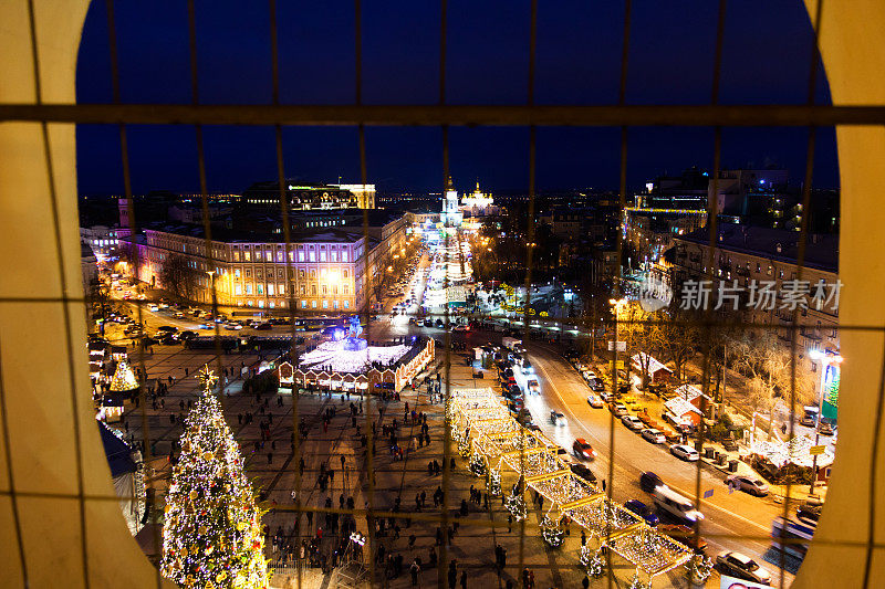 乌克兰基辅圣诞集市。