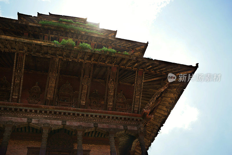 背光建筑特色的木制尼泊尔塔Nyatapola寺庙Bhaktapur
