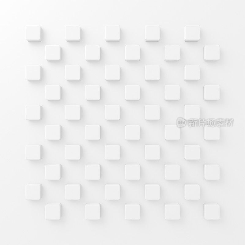 抽象的纸张正方形3d渲染背景。