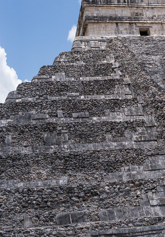 奇琴伊察的埃尔卡斯蒂略金字塔(库库尔坎)玛雅遗址的层次