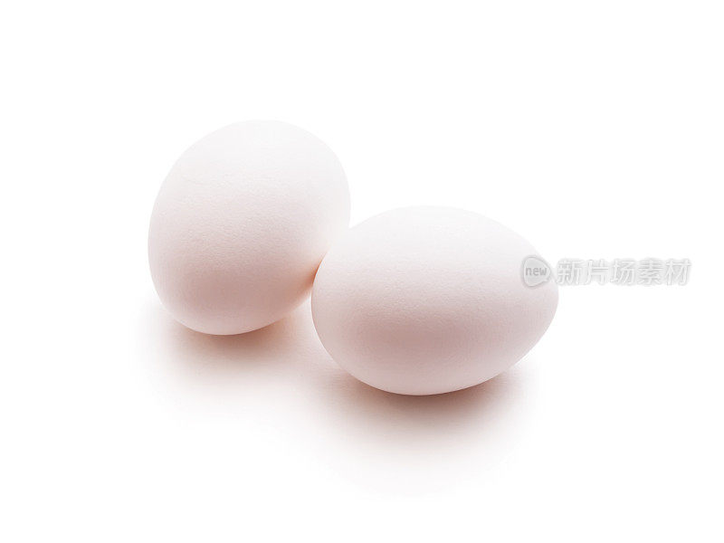 两个鸡蛋孤立在白色