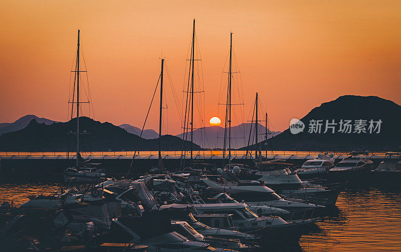 土耳其博德鲁姆的日落景色