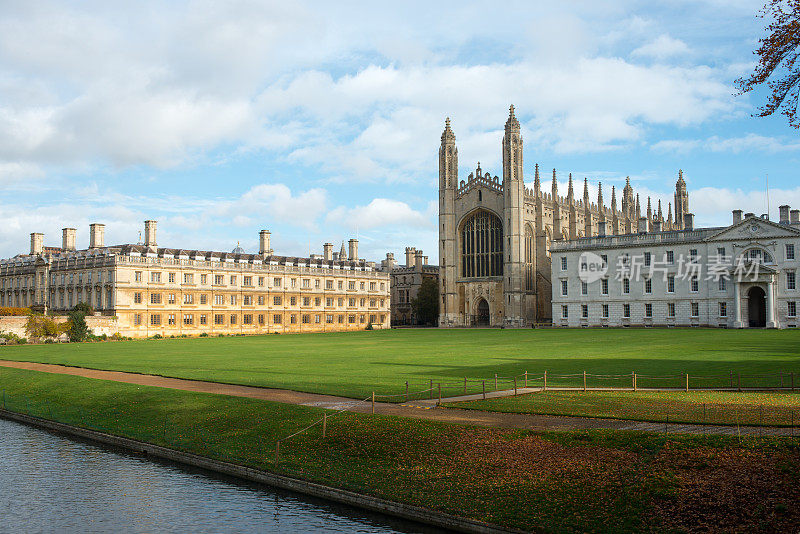 晴朗的一天，国王学院，剑桥大学，英国