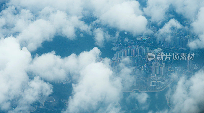 海滨城市鸟瞰图