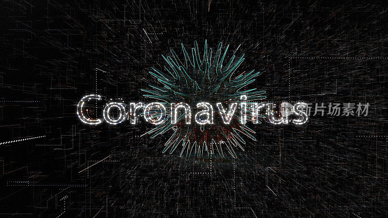 冠状病毒2019-nCov新型冠状病毒概念运动背景。冠状病毒危险的流感。