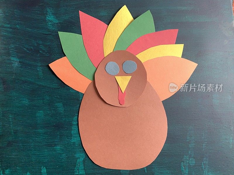 简单的感恩节火鸡艺术项目