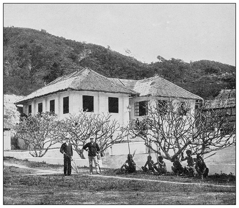 古董黑白照片:Corregidor，马尼拉湾，菲律宾