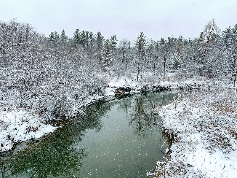 加拿大伍德布里奇冬季博伊德保护公园