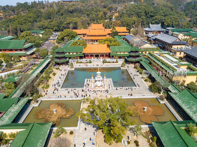 中国古代寺庙建筑的航空摄影