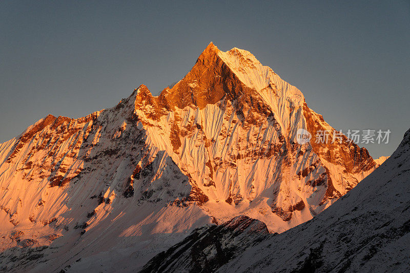 Annapurna山脉鱼尾，Machapuchare