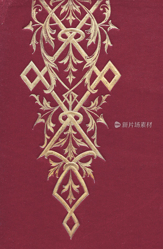 书封面与金色的新艺术设计元素1897