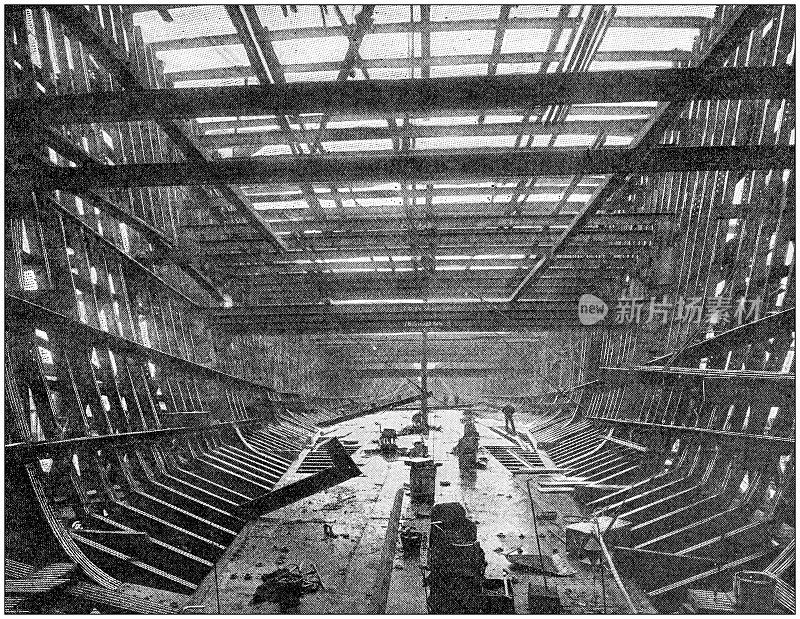 古董摄影:造船工业