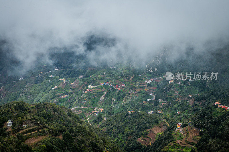 加纳利岛阿纳加山谷的景色