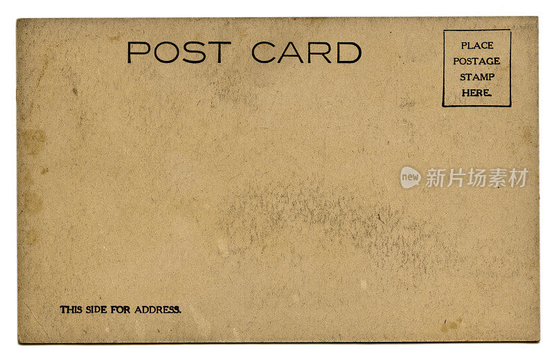 古董垃圾明信片明信片从1910年的历史空白