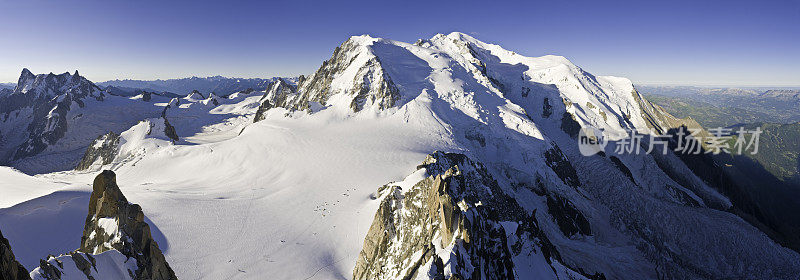 阿尔卑斯山勃朗峰全景