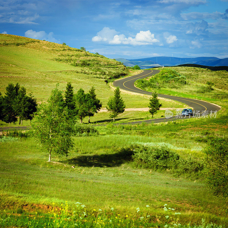 草原和乡村道路