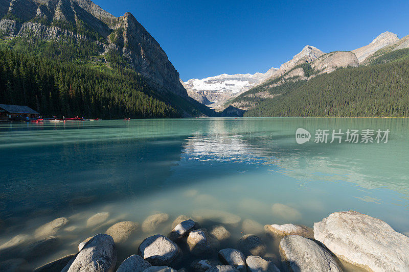 路易斯湖景观加拿大落基山脉