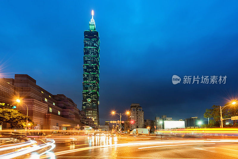 台北夜市，交通街景台湾