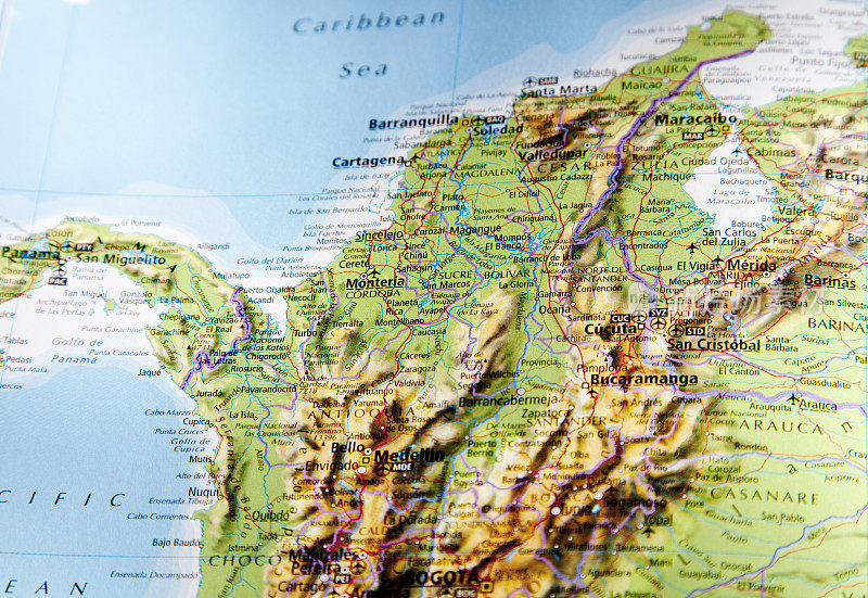 哥伦比亚北部地图