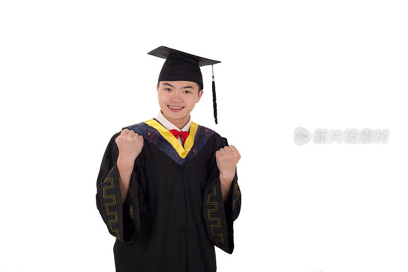 亚洲青年男子毕业典礼
