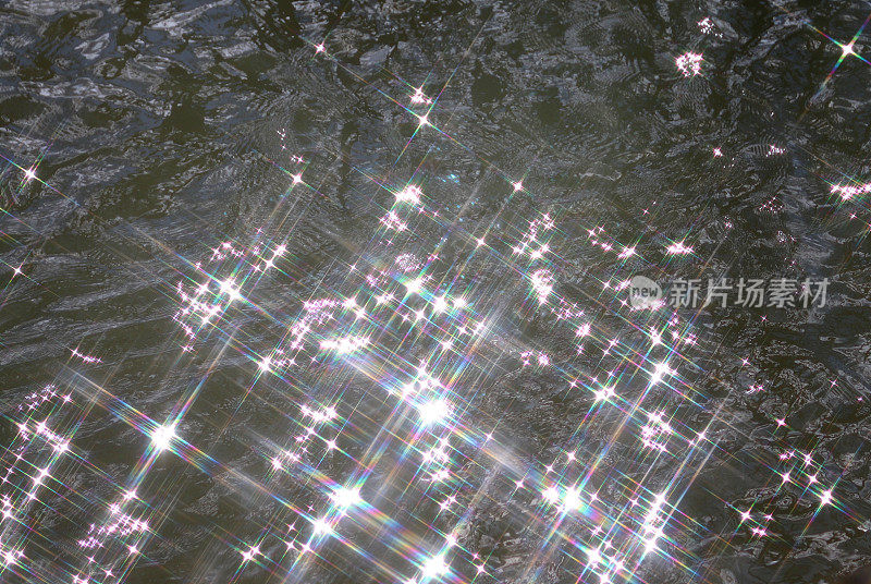 快速流动的河流星形滤波效果图像