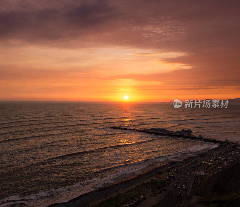 海上日落