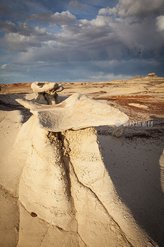 侵蚀雕刻了新墨西哥州比斯提荒地的岩层
