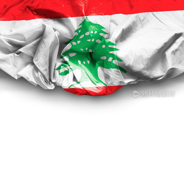 黎巴嫩飘扬的旗帜