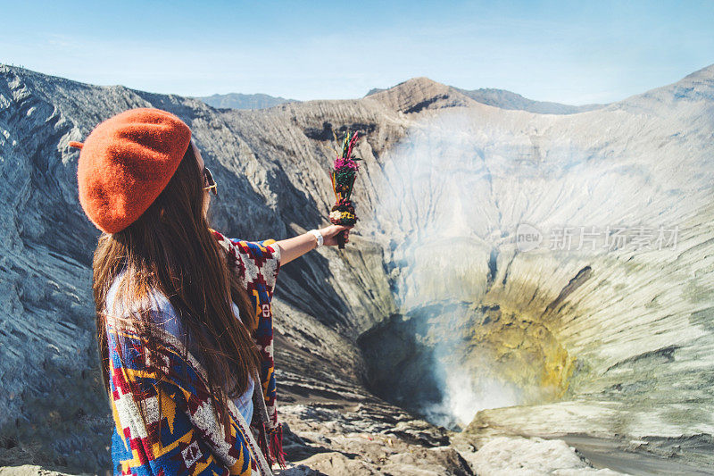 印尼东爪哇岛的bromo火山