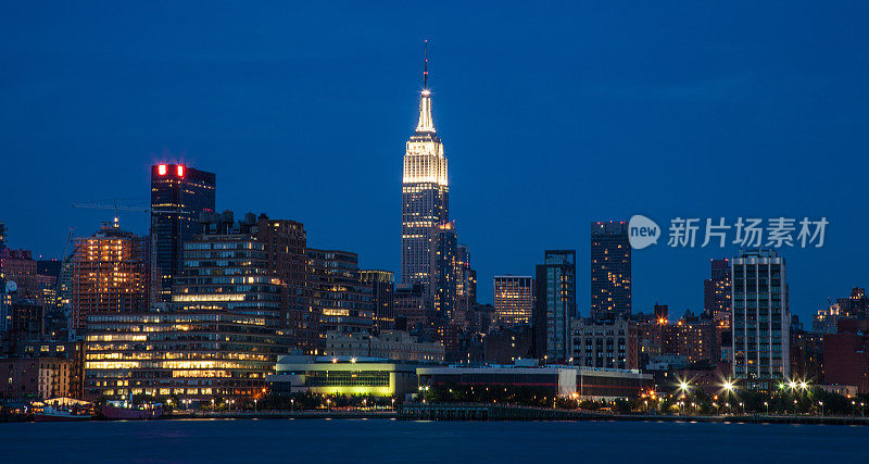 曼哈顿中城的纽约市夜景