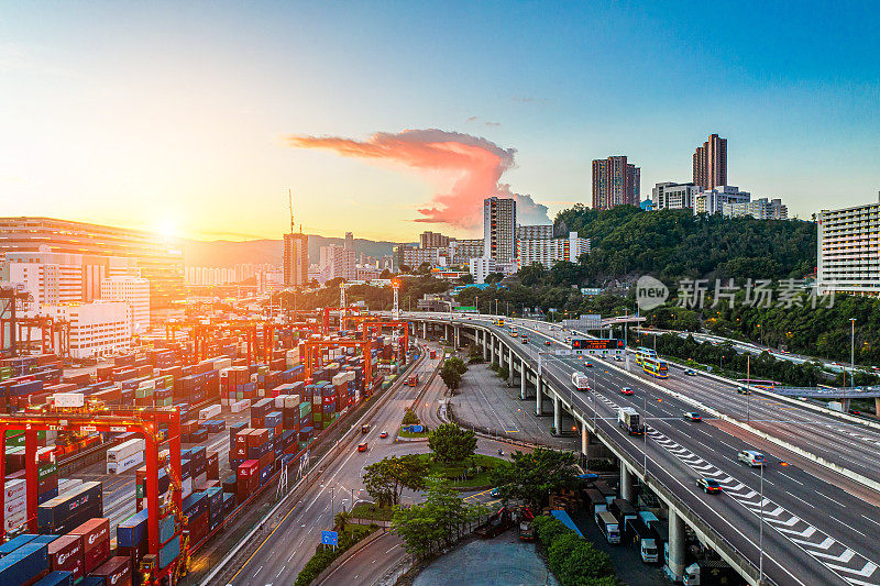 中国香港集装箱货轮码头