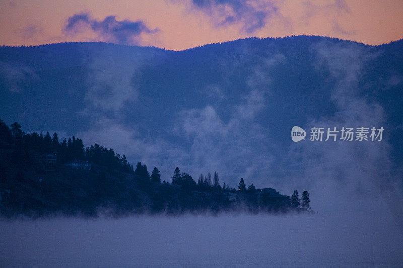 奥卡那根湖上的雾舞