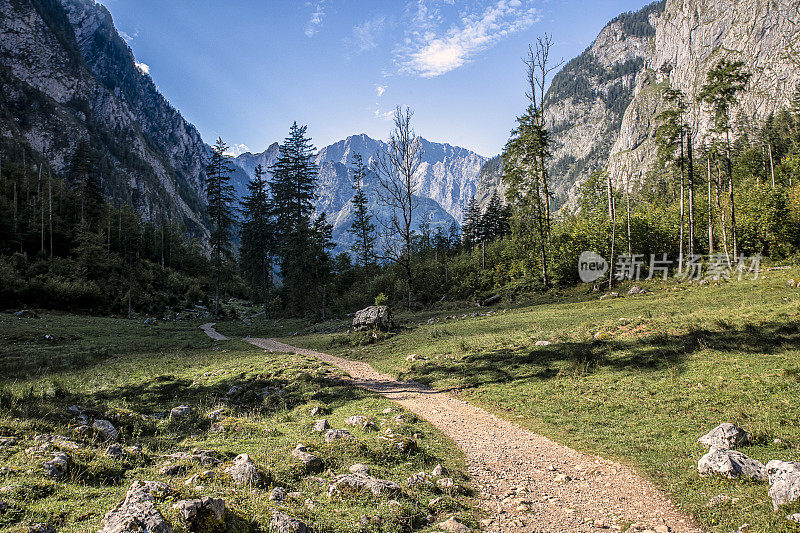 巴伐利亚阿尔卑斯山的徒步旅行路线