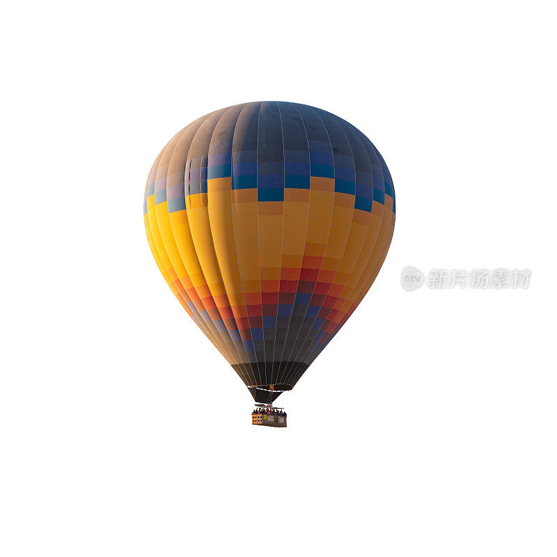 彩色热气球孤立在白色背景。