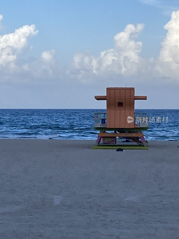 美国-迈阿密-迈阿密海滩海洋救援救生塔