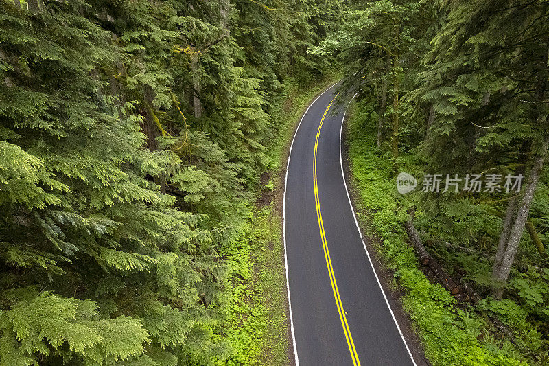 空中胡德山国家森林公路。